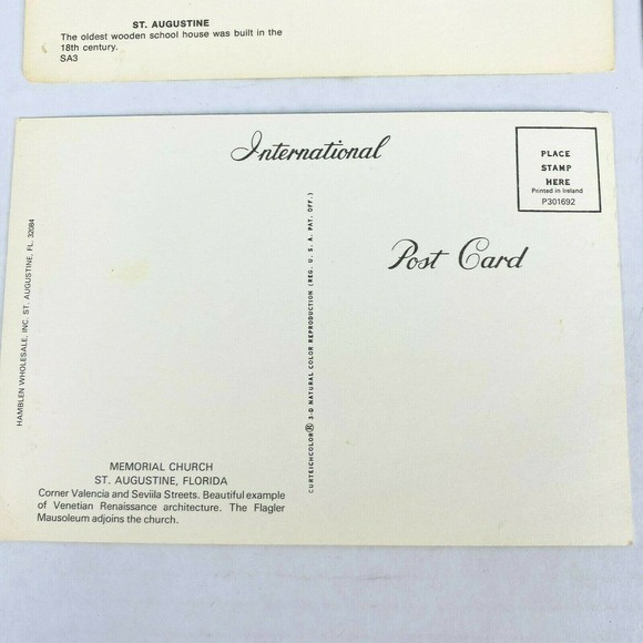 Set of 4‎ Vintage St Augustine Florida Postcards - Picture 10 of 10